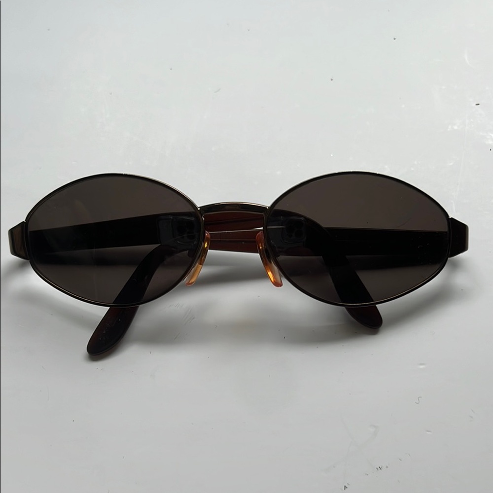 Anne Klein Classic Oval Sunglasses Brown